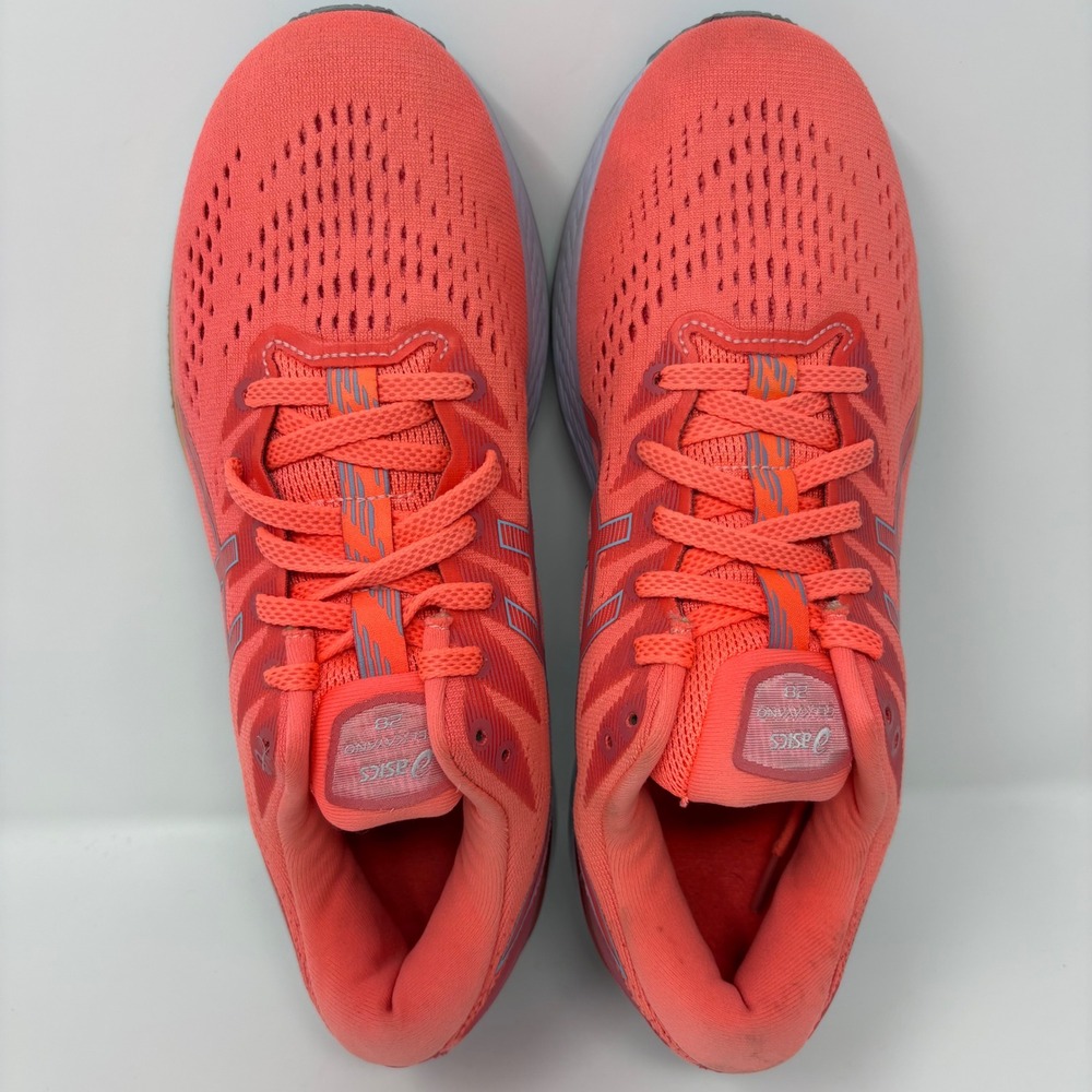 ASICS Gel-Kayano 28 Womens Size 9 Wide Orange White Running Shoes (1012B046) - Picture 5 of 8